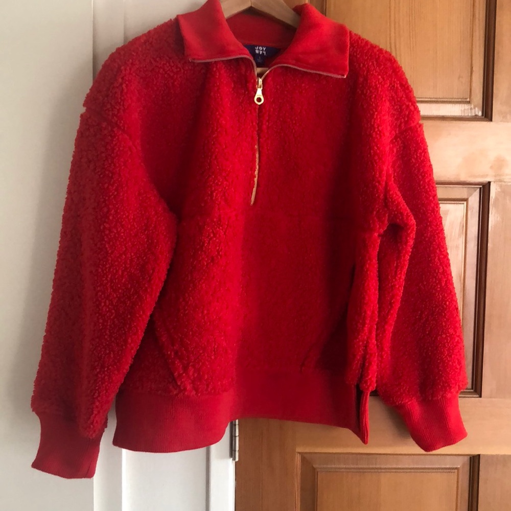 Red oversized sweater